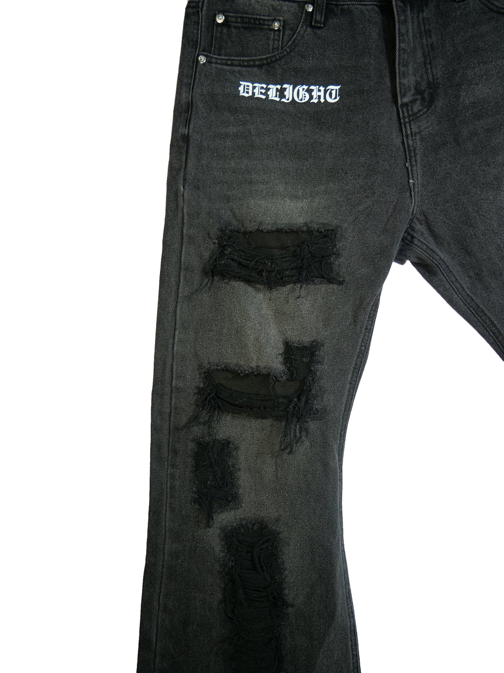 LACER FLARE Gothic Ripped Bootcut Jeans