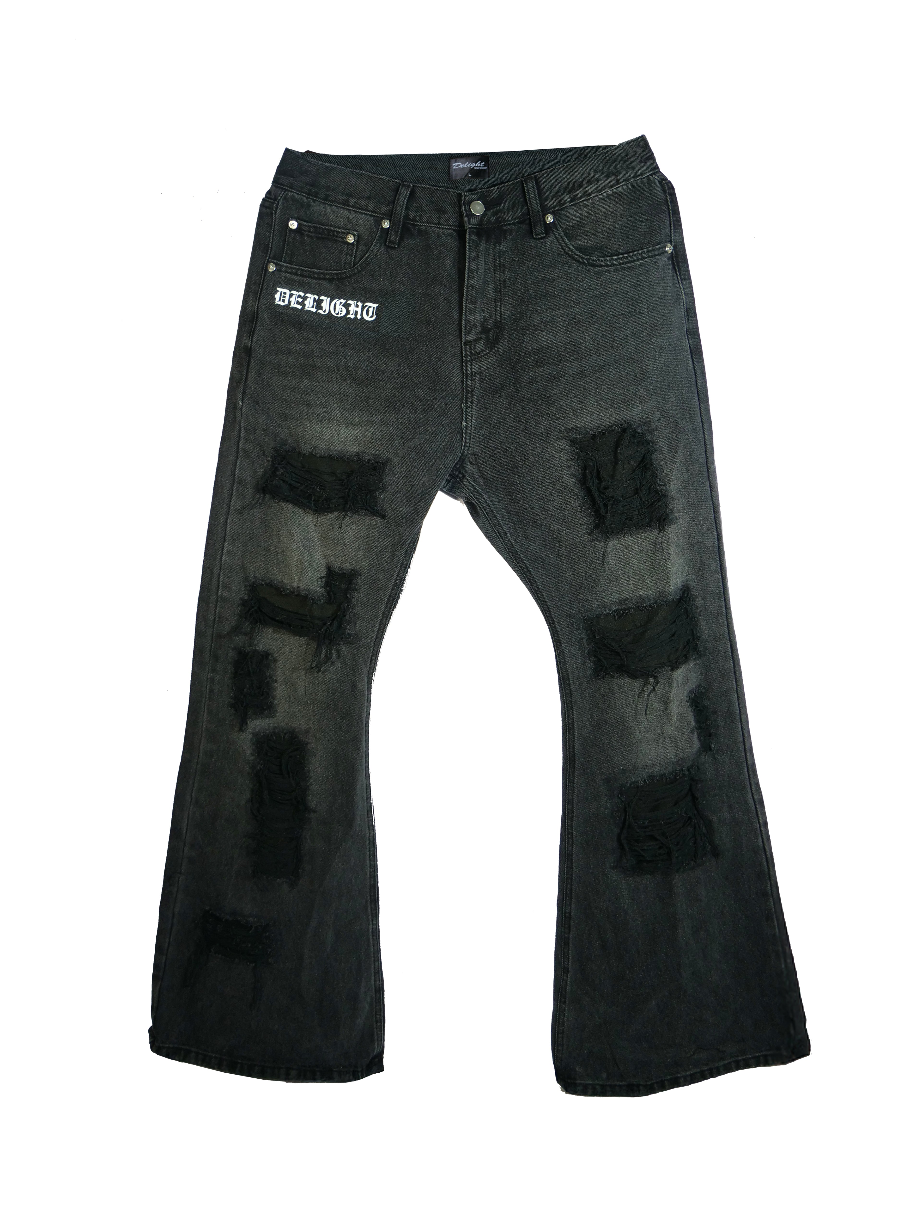 LACER FLARE Gothic Ripped Bootcut Jeans