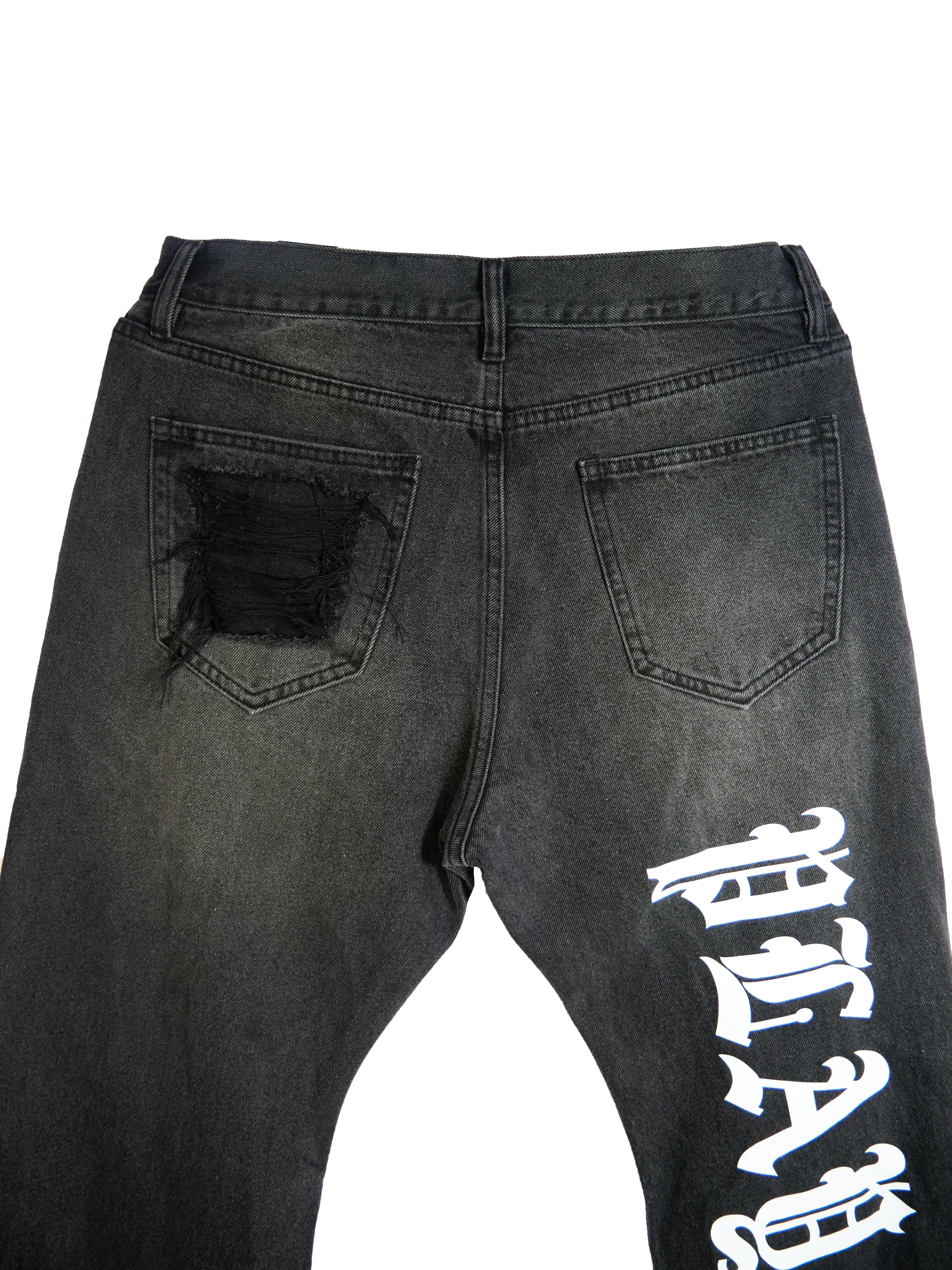 LACER FLARE Gothic Ripped Bootcut Jeans