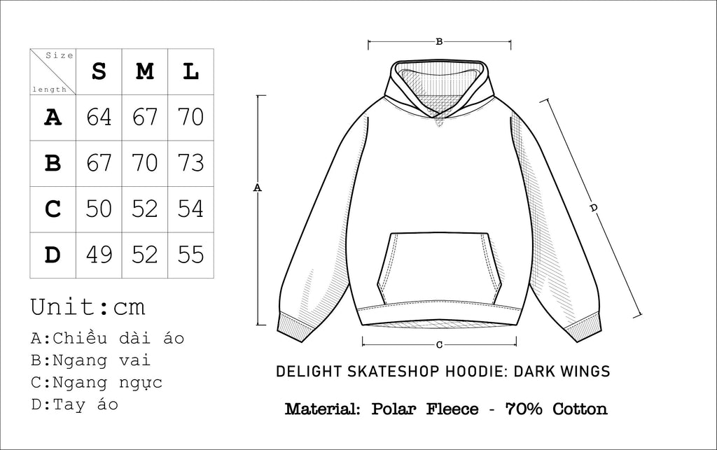 “Dark Wings” Boxy Hooded